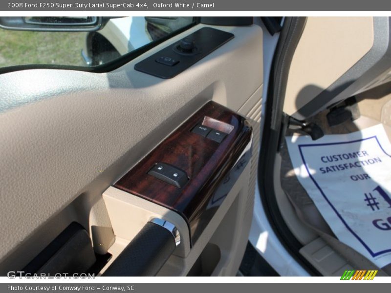 Oxford White / Camel 2008 Ford F250 Super Duty Lariat SuperCab 4x4