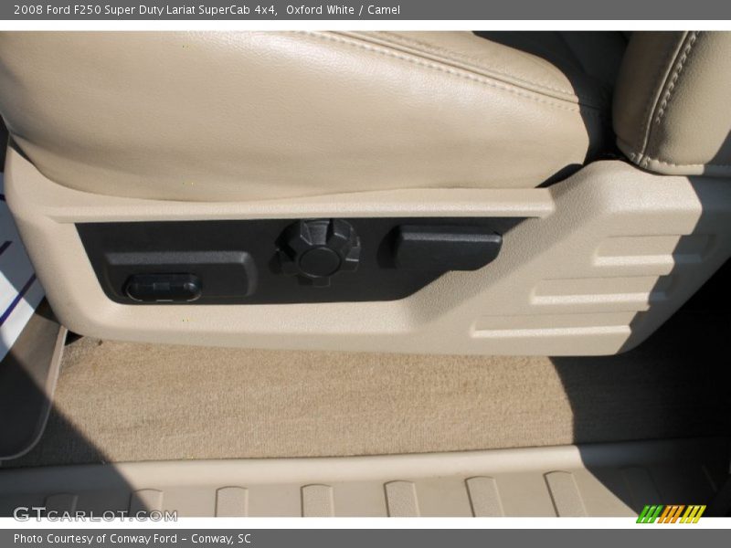 Oxford White / Camel 2008 Ford F250 Super Duty Lariat SuperCab 4x4
