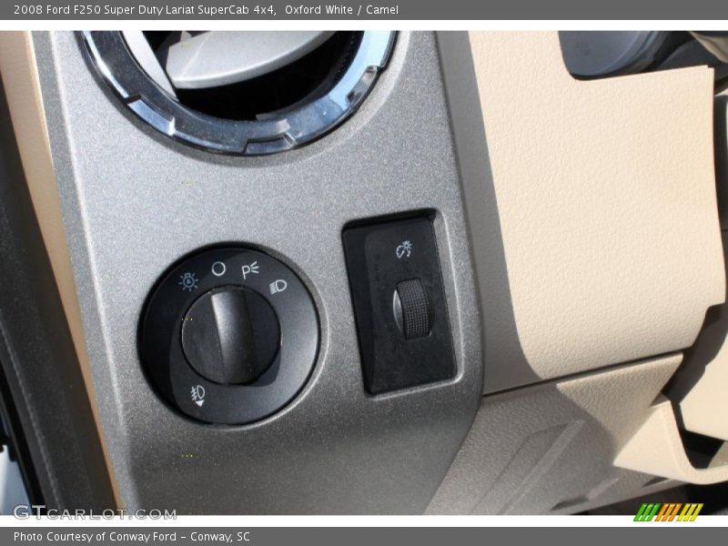 Oxford White / Camel 2008 Ford F250 Super Duty Lariat SuperCab 4x4