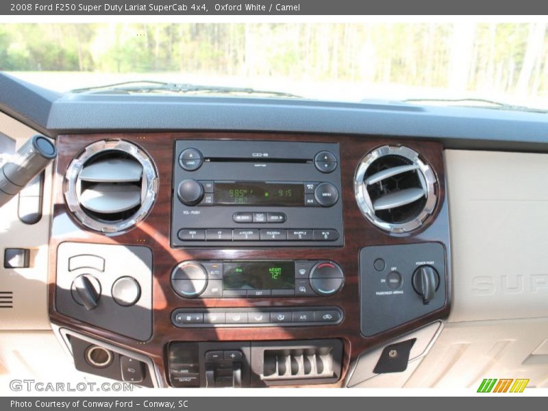 Oxford White / Camel 2008 Ford F250 Super Duty Lariat SuperCab 4x4