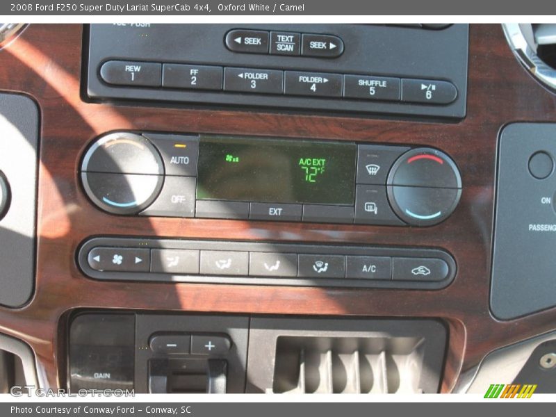 Oxford White / Camel 2008 Ford F250 Super Duty Lariat SuperCab 4x4