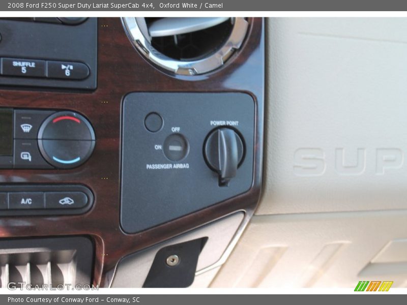 Oxford White / Camel 2008 Ford F250 Super Duty Lariat SuperCab 4x4