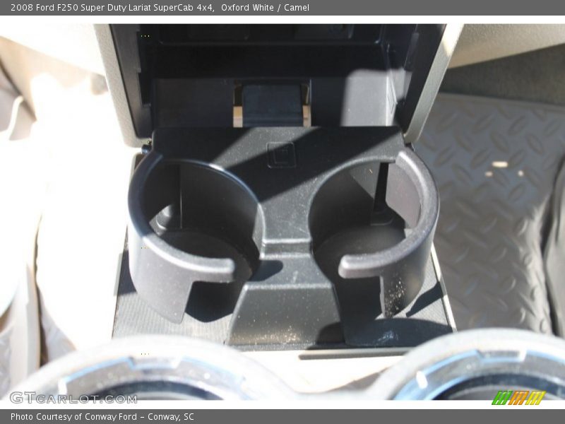 Oxford White / Camel 2008 Ford F250 Super Duty Lariat SuperCab 4x4