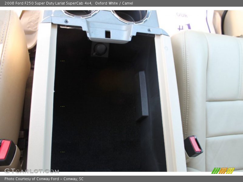 Oxford White / Camel 2008 Ford F250 Super Duty Lariat SuperCab 4x4