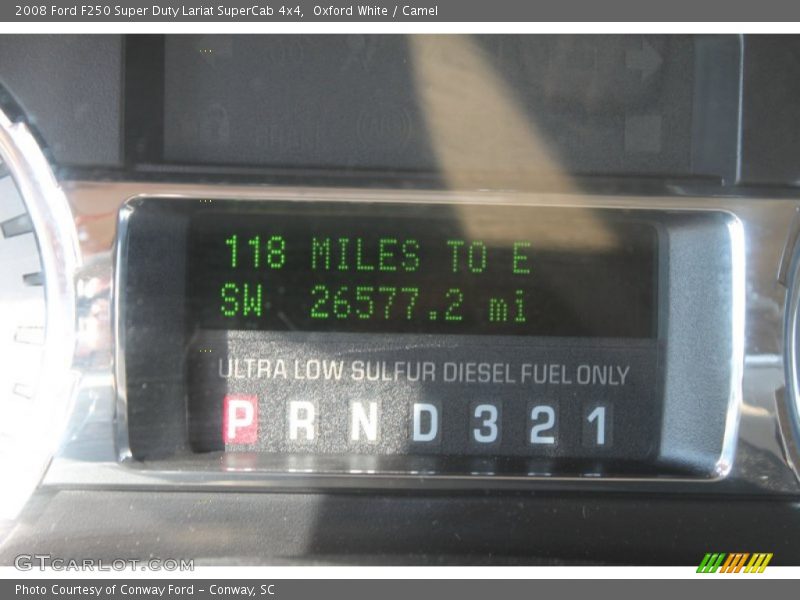 Oxford White / Camel 2008 Ford F250 Super Duty Lariat SuperCab 4x4