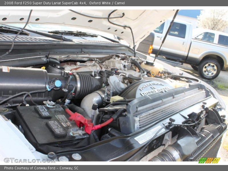Oxford White / Camel 2008 Ford F250 Super Duty Lariat SuperCab 4x4