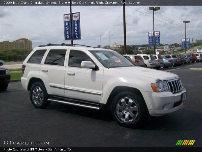 Stone White / Dark Khaki/Light Graystone Royal Leather 2009 Jeep Grand Cherokee Limited