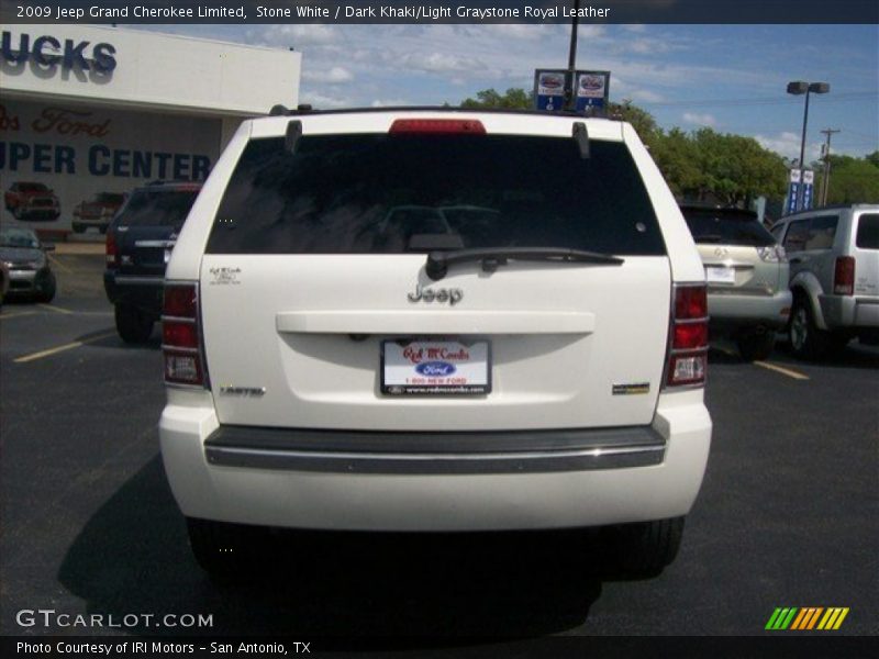 Stone White / Dark Khaki/Light Graystone Royal Leather 2009 Jeep Grand Cherokee Limited