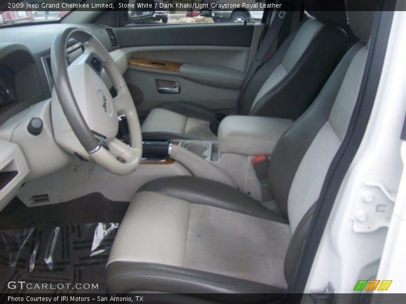 Stone White / Dark Khaki/Light Graystone Royal Leather 2009 Jeep Grand Cherokee Limited