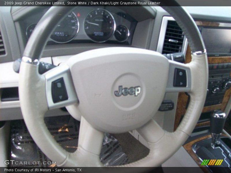 Stone White / Dark Khaki/Light Graystone Royal Leather 2009 Jeep Grand Cherokee Limited