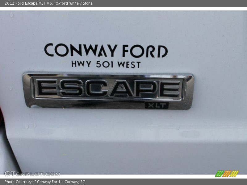 Oxford White / Stone 2012 Ford Escape XLT V6