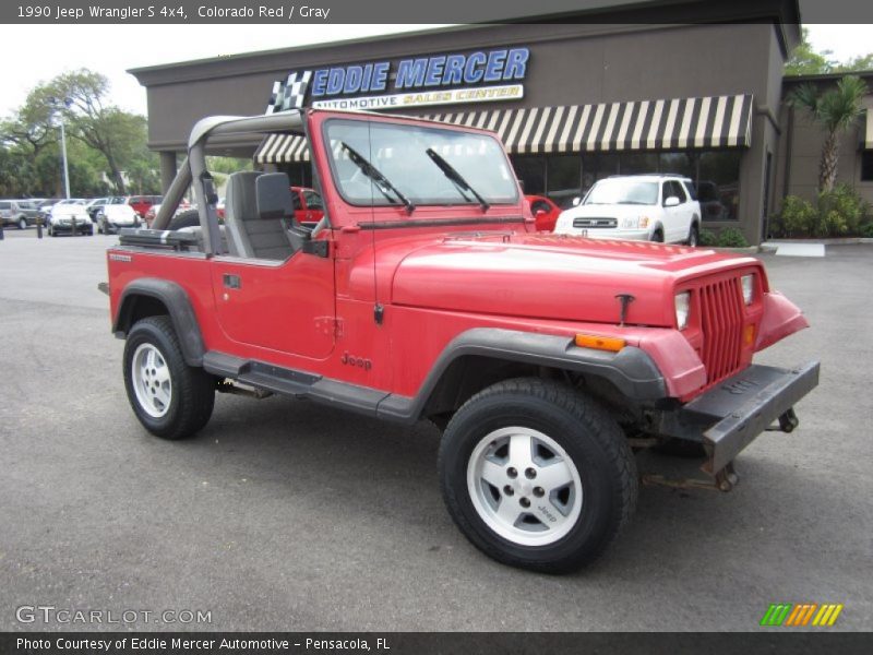 Colorado Red / Gray 1990 Jeep Wrangler S 4x4