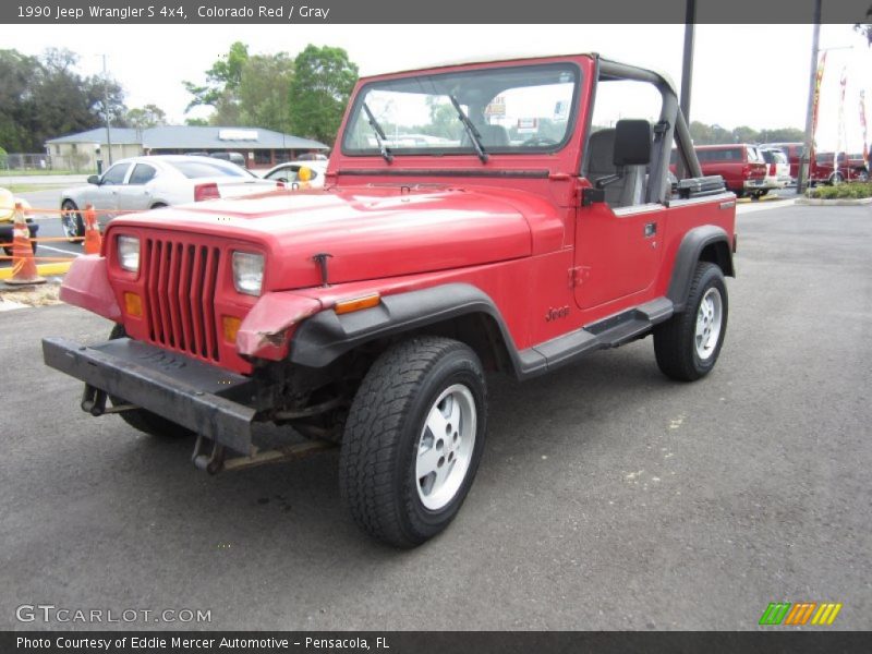 Colorado Red / Gray 1990 Jeep Wrangler S 4x4