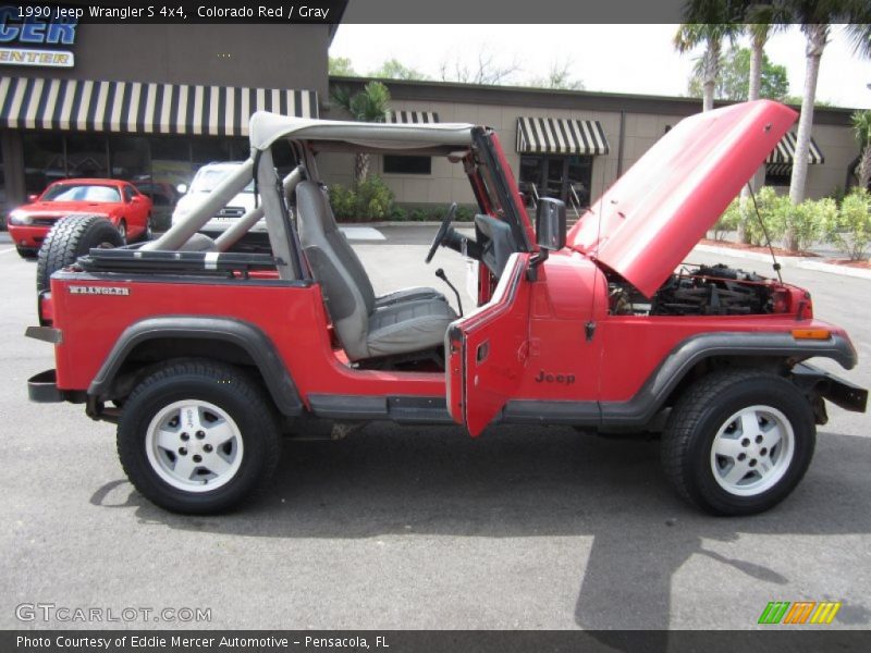 Colorado Red / Gray 1990 Jeep Wrangler S 4x4