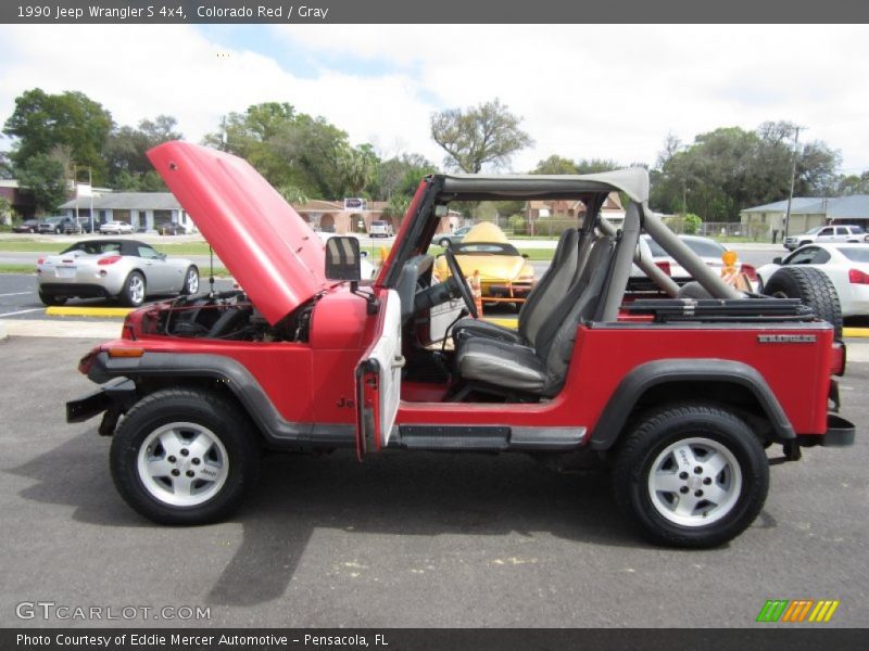 Colorado Red / Gray 1990 Jeep Wrangler S 4x4