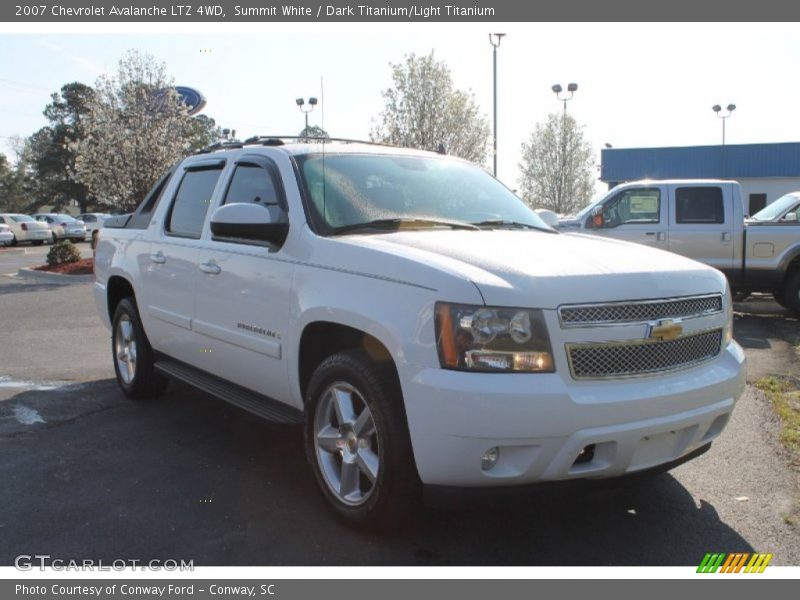 Summit White / Dark Titanium/Light Titanium 2007 Chevrolet Avalanche LTZ 4WD