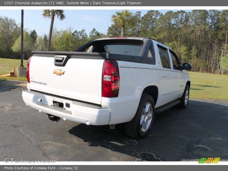 Summit White / Dark Titanium/Light Titanium 2007 Chevrolet Avalanche LTZ 4WD