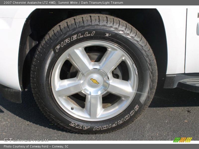Summit White / Dark Titanium/Light Titanium 2007 Chevrolet Avalanche LTZ 4WD