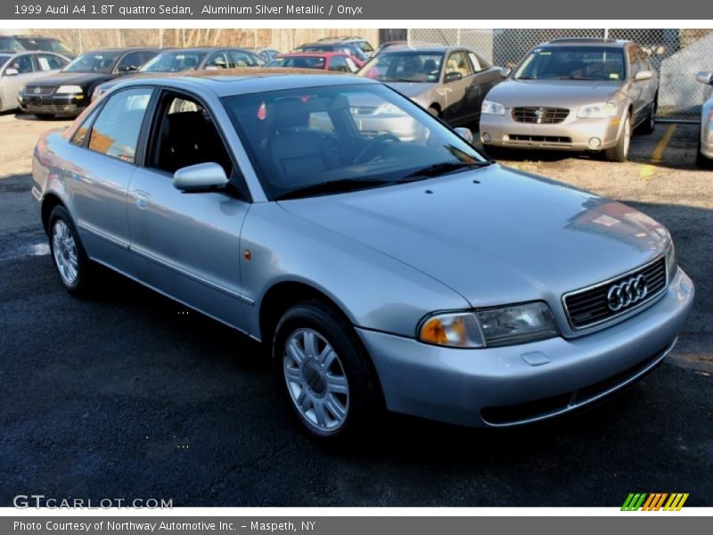 Aluminum Silver Metallic / Onyx 1999 Audi A4 1.8T quattro Sedan