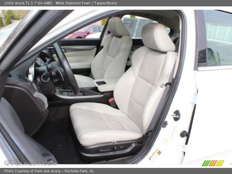 White Diamond Pearl / Taupe/Ebony 2009 Acura TL 3.7 SH-AWD