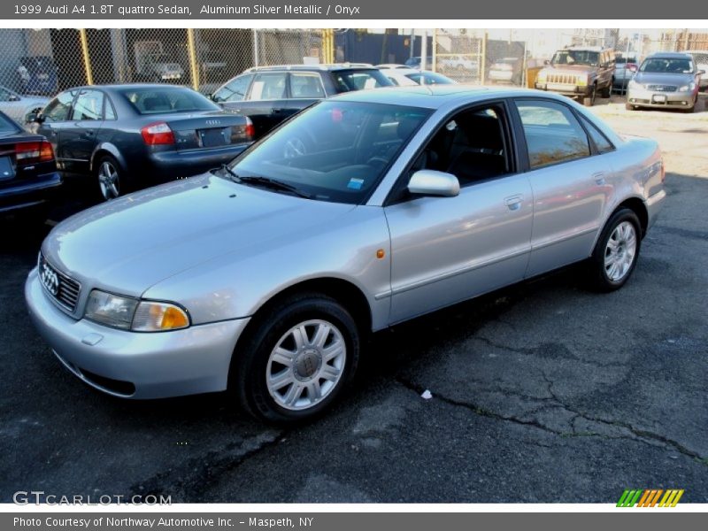 Aluminum Silver Metallic / Onyx 1999 Audi A4 1.8T quattro Sedan