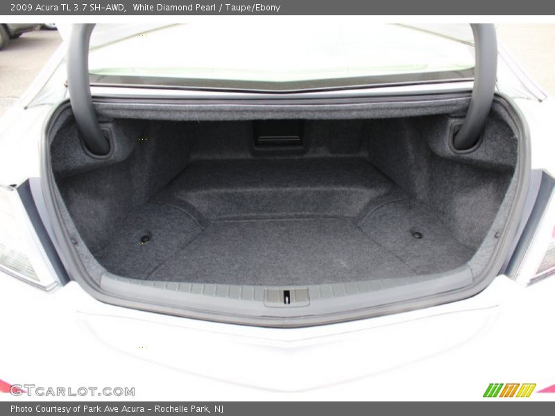 White Diamond Pearl / Taupe/Ebony 2009 Acura TL 3.7 SH-AWD