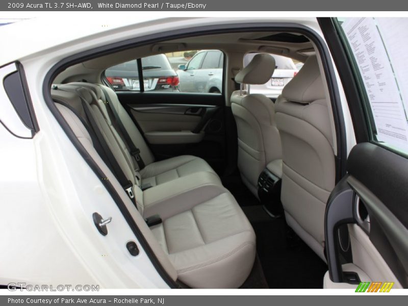 White Diamond Pearl / Taupe/Ebony 2009 Acura TL 3.7 SH-AWD