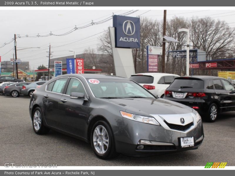 Polished Metal Metallic / Taupe 2009 Acura TL 3.5