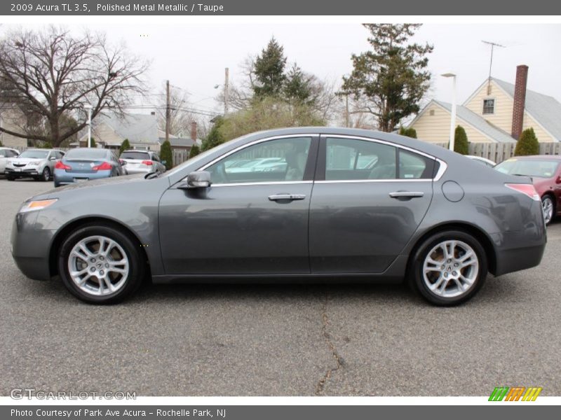Polished Metal Metallic / Taupe 2009 Acura TL 3.5