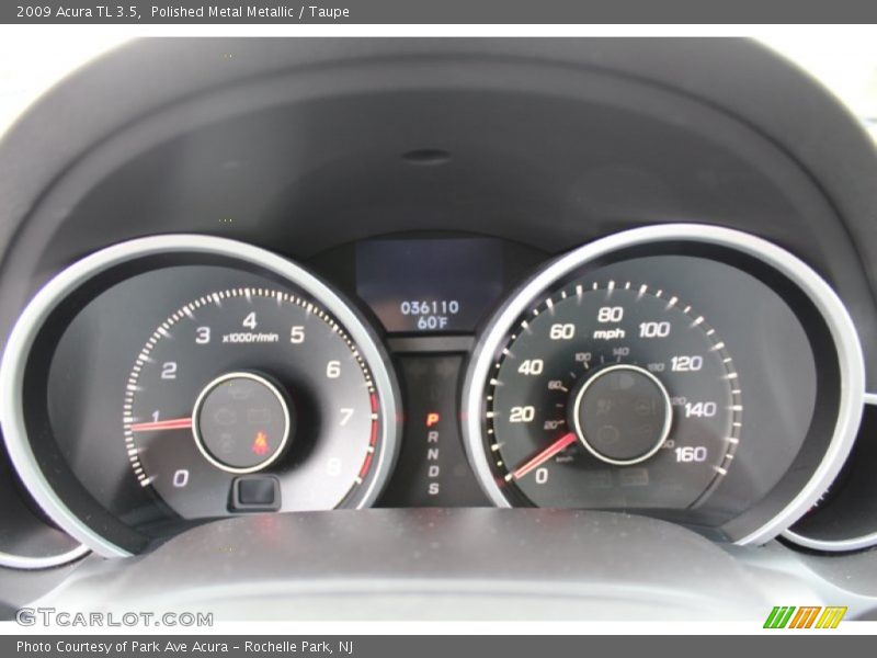 Polished Metal Metallic / Taupe 2009 Acura TL 3.5