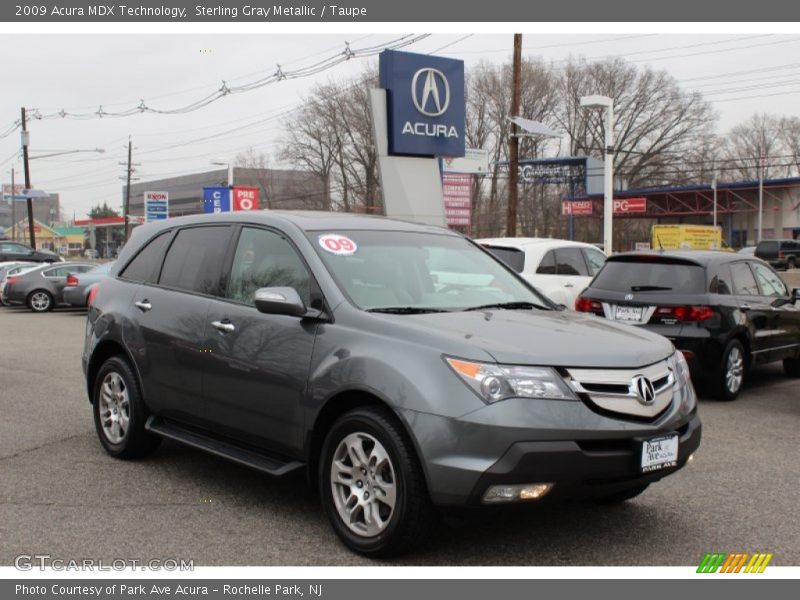 Sterling Gray Metallic / Taupe 2009 Acura MDX Technology