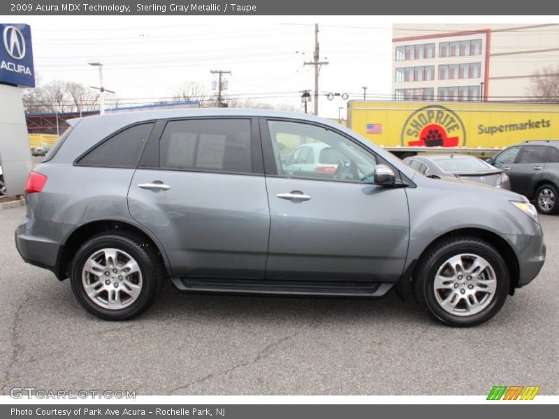 Sterling Gray Metallic / Taupe 2009 Acura MDX Technology