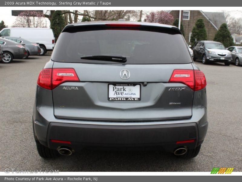 Sterling Gray Metallic / Taupe 2009 Acura MDX Technology