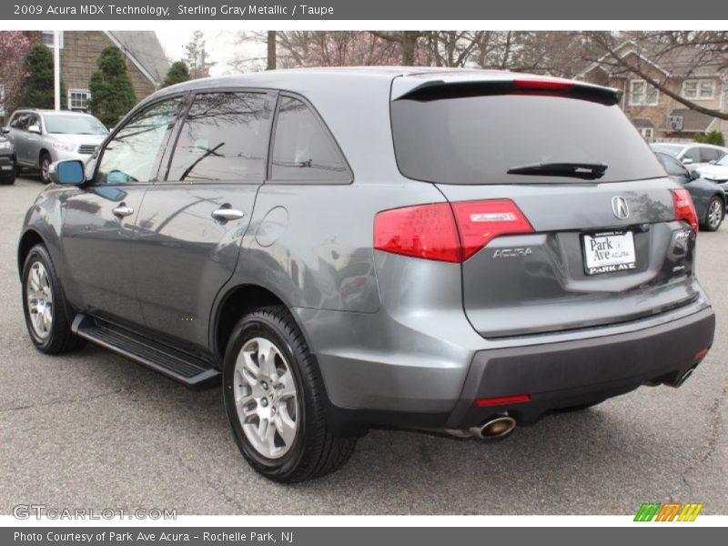 Sterling Gray Metallic / Taupe 2009 Acura MDX Technology