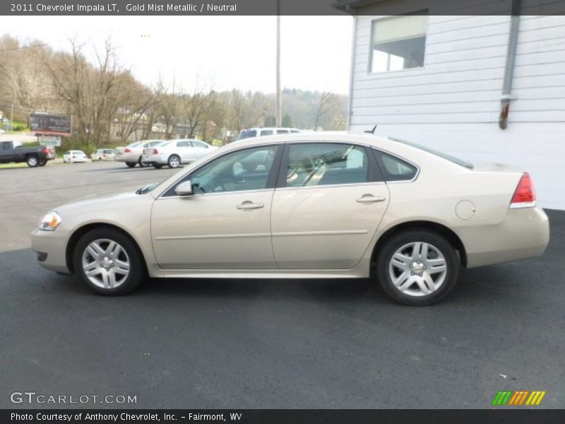 Gold Mist Metallic / Neutral 2011 Chevrolet Impala LT