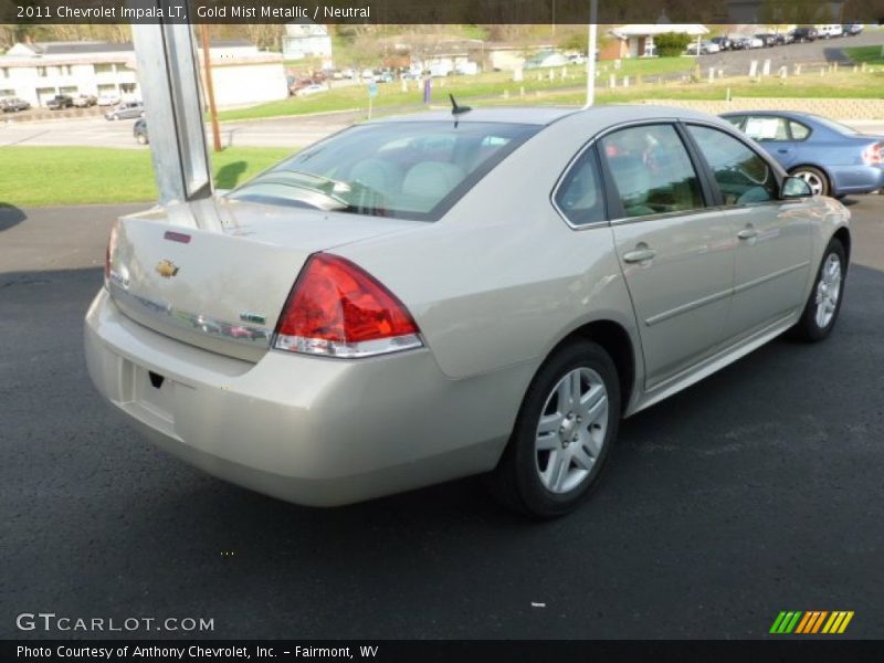 Gold Mist Metallic / Neutral 2011 Chevrolet Impala LT
