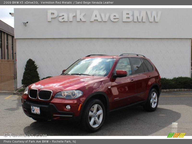 Vermillion Red Metallic / Sand Beige Nevada Leather 2009 BMW X5 xDrive30i