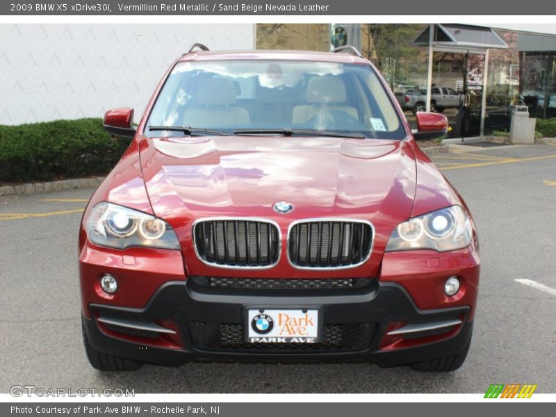 Vermillion Red Metallic / Sand Beige Nevada Leather 2009 BMW X5 xDrive30i