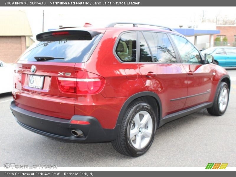 Vermillion Red Metallic / Sand Beige Nevada Leather 2009 BMW X5 xDrive30i