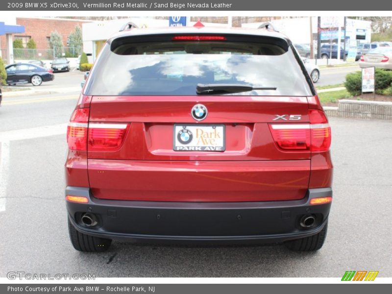 Vermillion Red Metallic / Sand Beige Nevada Leather 2009 BMW X5 xDrive30i