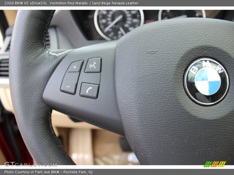Vermillion Red Metallic / Sand Beige Nevada Leather 2009 BMW X5 xDrive30i