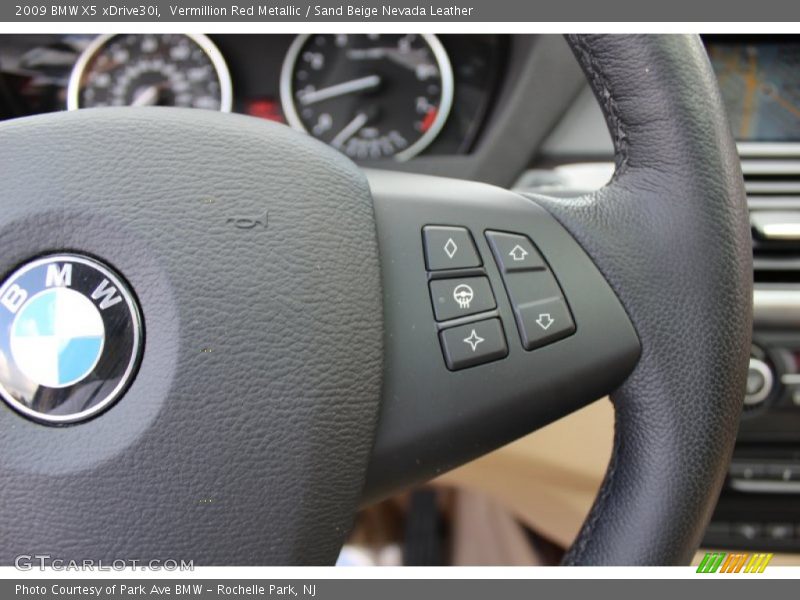 Vermillion Red Metallic / Sand Beige Nevada Leather 2009 BMW X5 xDrive30i