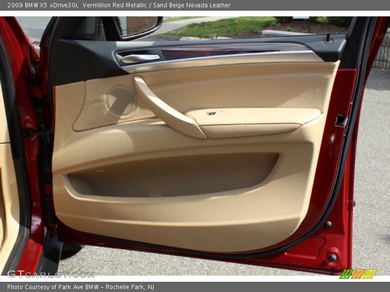 Vermillion Red Metallic / Sand Beige Nevada Leather 2009 BMW X5 xDrive30i