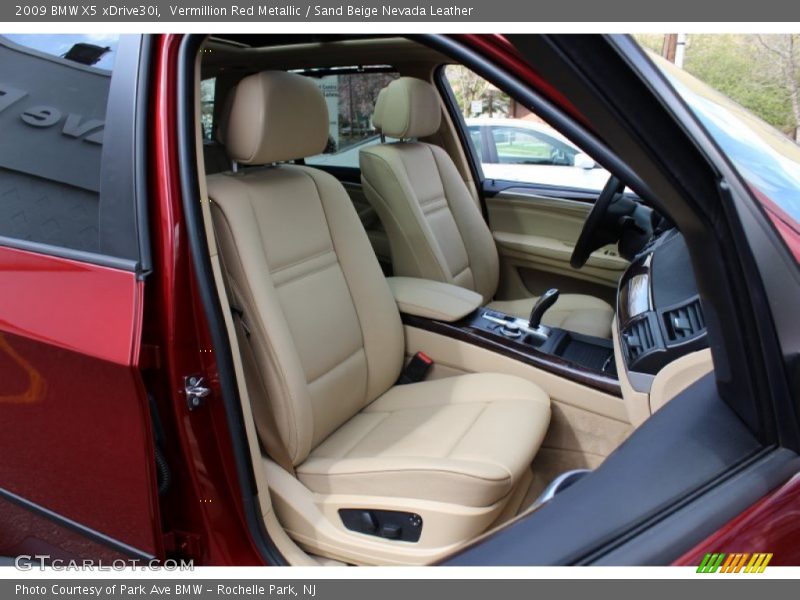 Vermillion Red Metallic / Sand Beige Nevada Leather 2009 BMW X5 xDrive30i