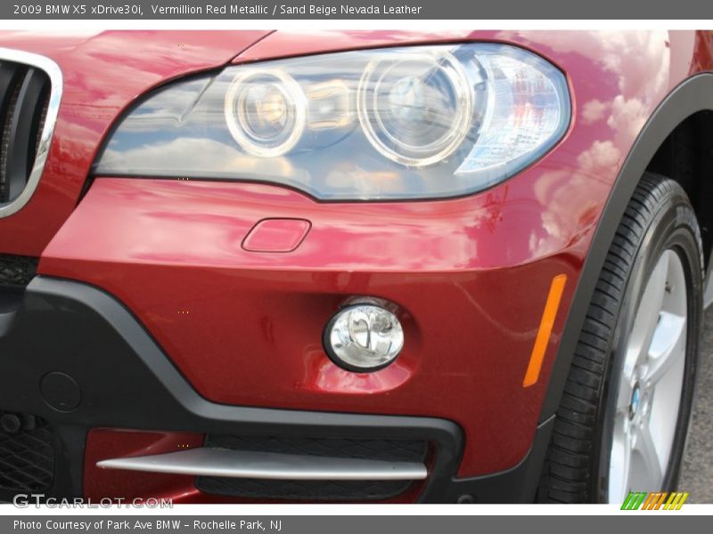 Vermillion Red Metallic / Sand Beige Nevada Leather 2009 BMW X5 xDrive30i