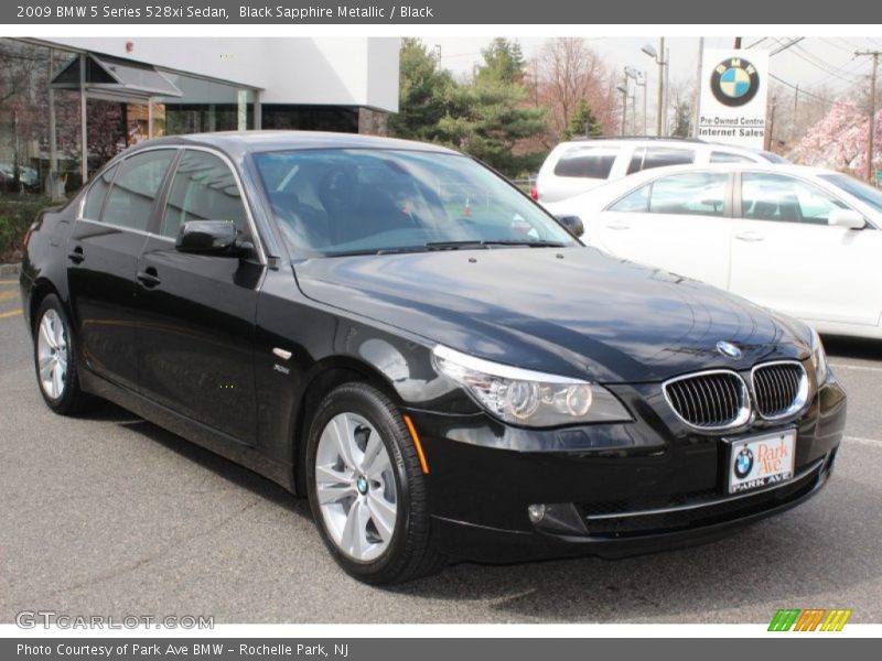 Black Sapphire Metallic / Black 2009 BMW 5 Series 528xi Sedan