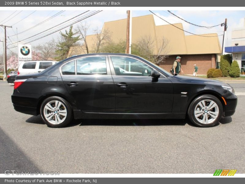 Black Sapphire Metallic / Black 2009 BMW 5 Series 528xi Sedan