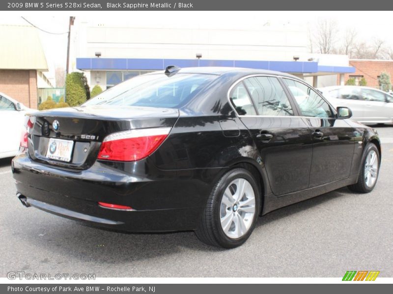 Black Sapphire Metallic / Black 2009 BMW 5 Series 528xi Sedan