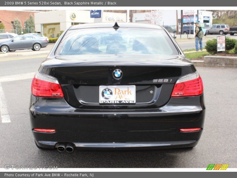 Black Sapphire Metallic / Black 2009 BMW 5 Series 528xi Sedan