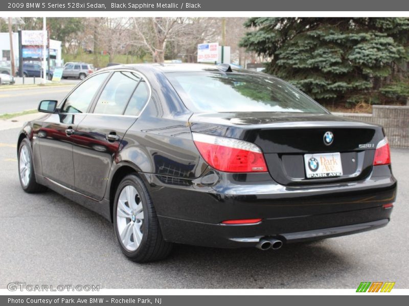 Black Sapphire Metallic / Black 2009 BMW 5 Series 528xi Sedan